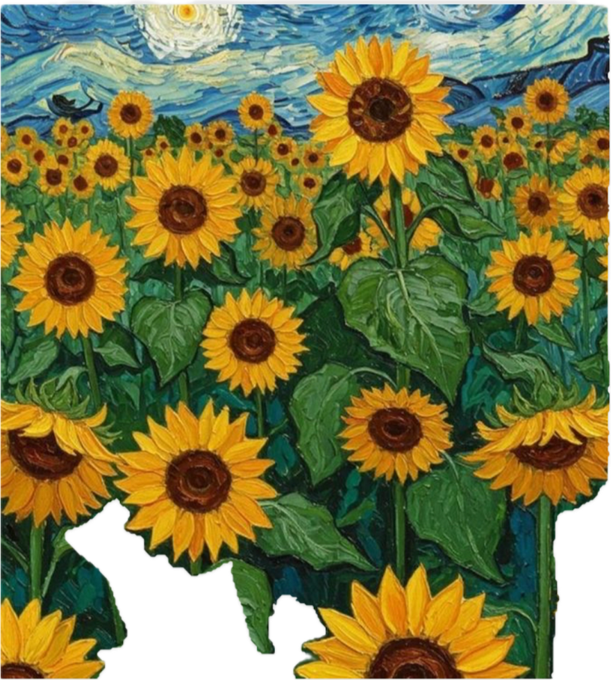Sunflowers Collage Underlay