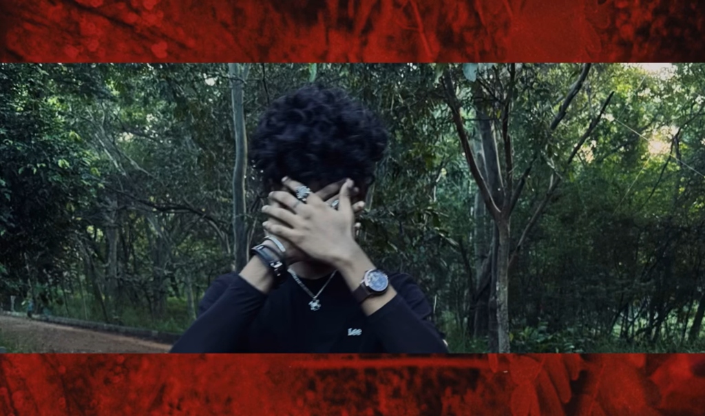 Man covering eyes rotated